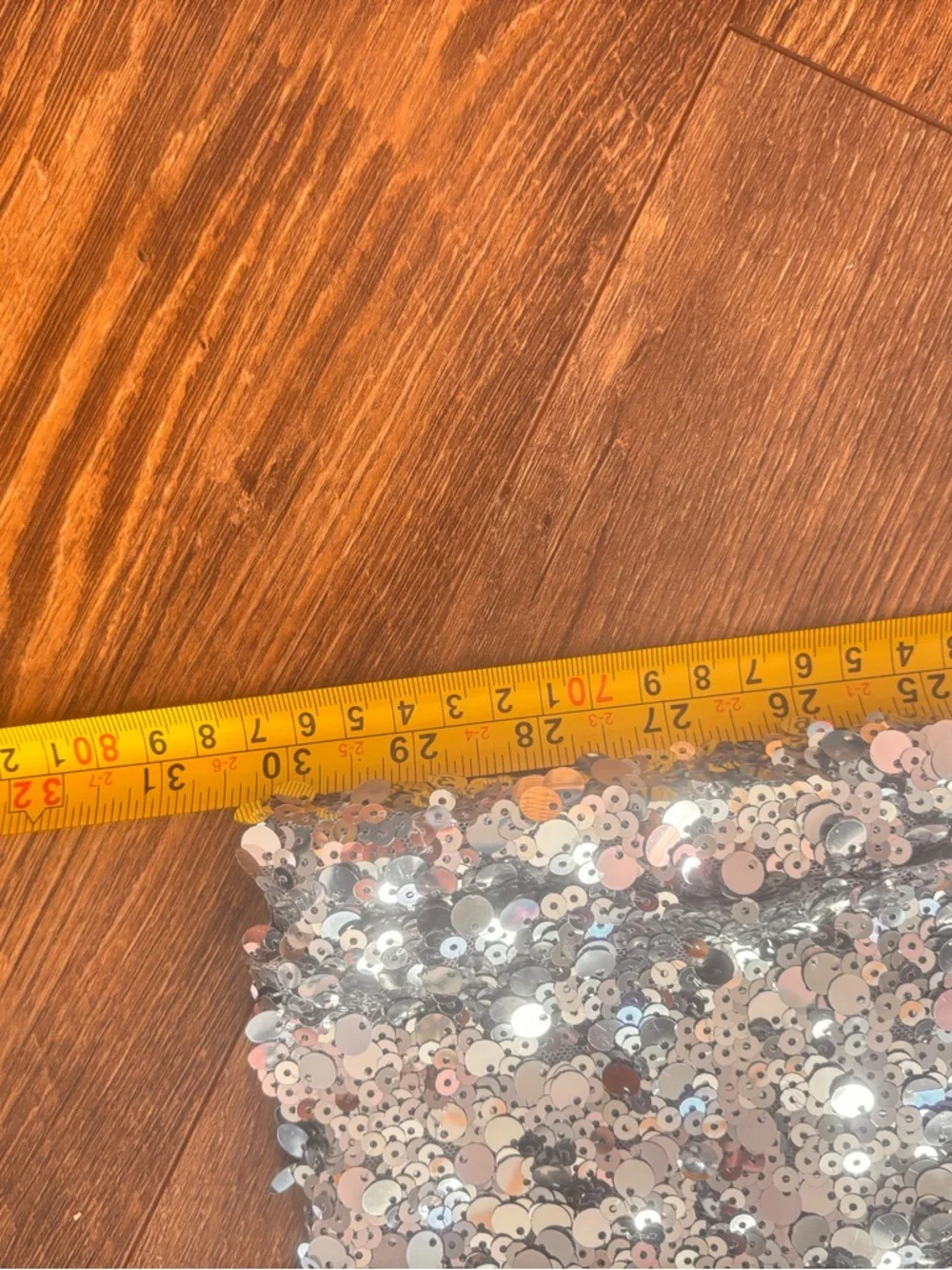 ⭐️NEW Mango Silver Sequin Midi Skirt - Picture 8 of 9